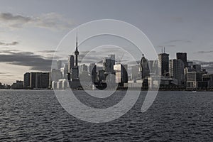 Toronto skyline at dusk