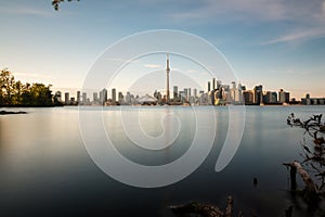 Toronto skyline at dusk