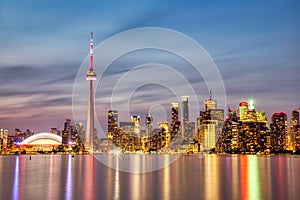 Toronto Skyline at Dusk, Ontario, Canada