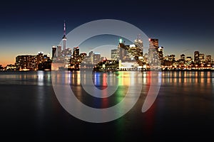 Toronto skyline in the evening photo