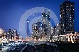 Toronto skyline by night