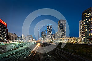 Toronto skyline by night