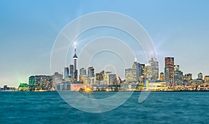 Toronto skyline by Night - Blue Hour after sunset