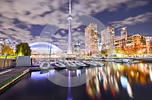 Toronto skyline at night