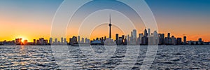 Toronto skyline at sunset