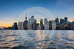 Toronto skyline at sunset - Toronto, Ontario, Canada.