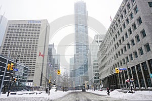 Toronto snow storm paralyzed the city life.