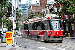 Toronto Transit Commission TTC Streetcar in Toronto, Ontario, Canada