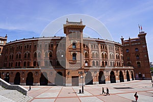 Toros Las Ventas Historic Building from Madrid City. Spain