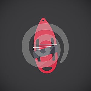 Torpedo buoy flat icon