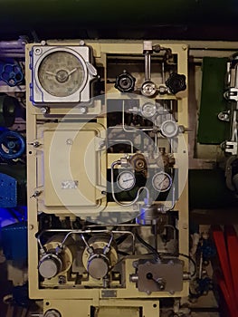 Torpedo compartment of an old military submarine