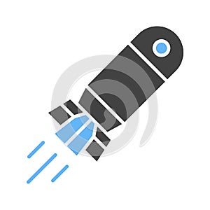 Torpedo icon vector image.