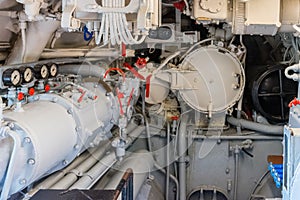 Torpedo room in a submarine