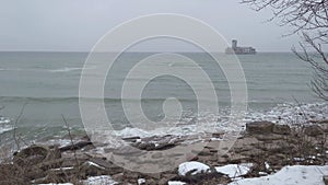 Torpedo Station on Baltic Sea at Babie Do?y, Gdynia, Poland. World War 2 historical place.