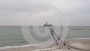 Torpedo Station on Baltic Sea at Babie Do?y, Gdynia, Poland. World War 2 historical place.