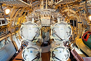 Torpedo ventages inside of a submarine