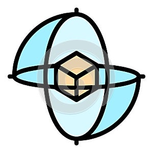 Torque gyroscope icon color outline vector