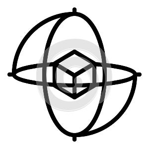 Torque gyroscope icon, outline style