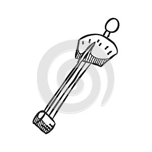 Torque wrench icon in sketch style.