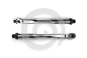 Torque wrench isolated on white background.