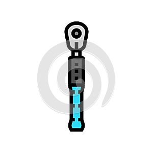 torque wrench tool color icon vector illustration