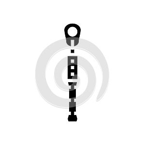 torque wrench tool glyph icon vector illustration