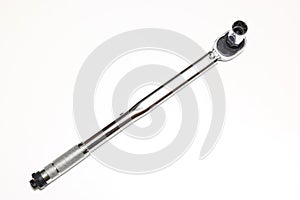 A torque wrench in a white background