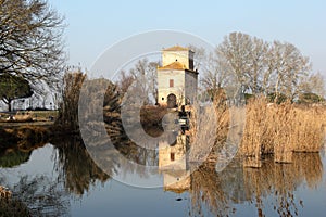 Torre abate naturalistic oasis located in the municipality of Mesola province of Ferrara Italy. Po Delta Park. Emilia Romagna regi
