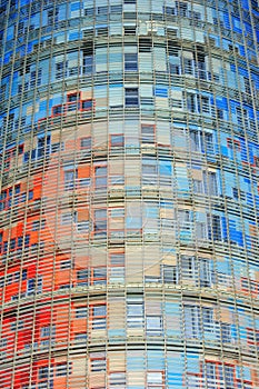 Torre Agbar facade, barcelona