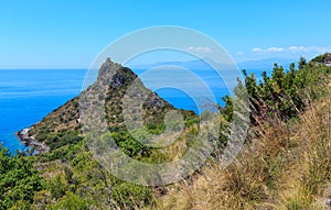 Torre Caina and Tyrrhenian sea view, Maratea. italy