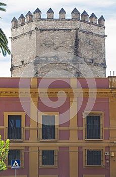 Torre de la Plata, military tower made by Almohad Caliphate, Sevile, Spain photo