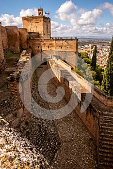 Torre de la Vela, the Granada watchtower that synchronised life in the valley for centuries. Andalusia, Spain