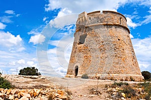 Torre de Sa Sal Rossa tower in Ibiza Town, Spain