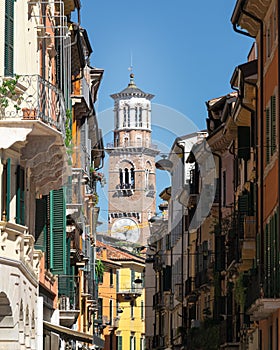 Torre Dei Lamberti through the streets