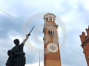 Torre dei Lamberti, Verona, Italy.