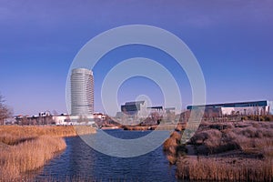 Torre del Agua en el Soto Ranillas de Zaragoza. Water Tower integrated in the nature of the river photo