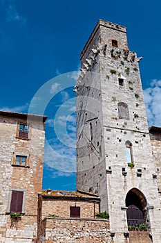 Torre del diavolo in Piazza della Cisterna at San Gimignano