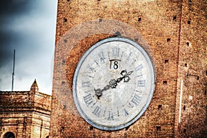 Torre del Mangia clock in Siena