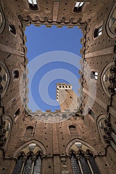 Torre del Mangia Piazza del Campo in Siena, Italy