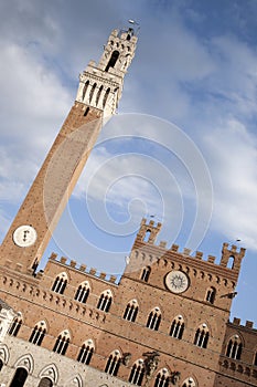 Torre del Mangia Tower; City Hall, Piazza del Campo Square, Siena