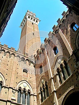 The Torre del Mangia is a tower in Siena