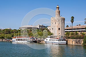 Torre del Oro seen from the Guadalquivir River in Seville