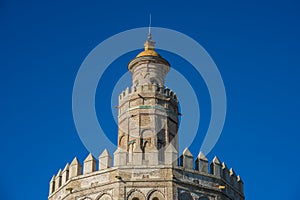 The Torre del Oro tower in Seville, Spain