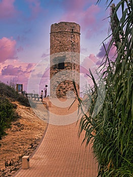 `Torre del Puerco`, an old watchtower in Chiclana de la Frontera, CÃÂ¡diz, Andalusia, Spain photo