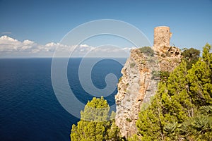 Torre des Verger - historical watchtower near Banyabufar, Mallorca