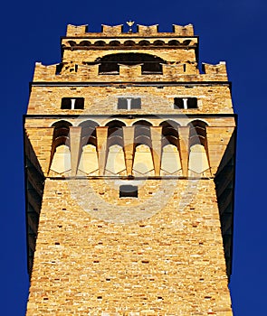 The tower of Palazzo Vechio, one of the symbols of Florence. photo