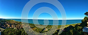 Torre di Palme town in Marche region, Italy. Splendid landscape, view of Adriatic sea