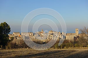 Torre di Palme view, medieval village, Fermo county, Marche region, Italy