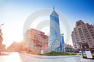 Torre Latinoamericana and Juarez avenue, Mexico