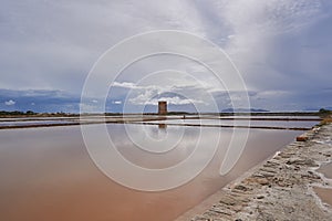 Torre Nubia near Salina Culcasi of Paceco.